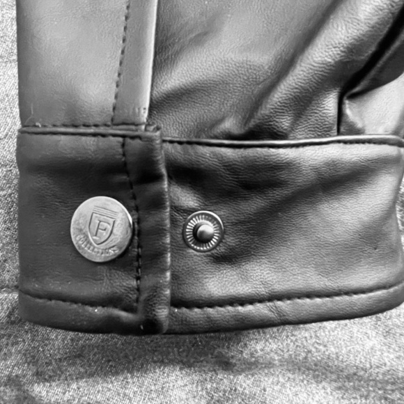 Leggi Tutto F Collection Biker Leather Jacket Men XXL Motorcyclist NWT Gorpcore - Picture 15 of 16